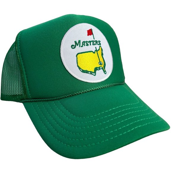 NEW VINTAGE STYLE MASTERS GOLF KELLY GREEN TRUCKER HAT CAP ADULT S… - Picture 1 of 5
